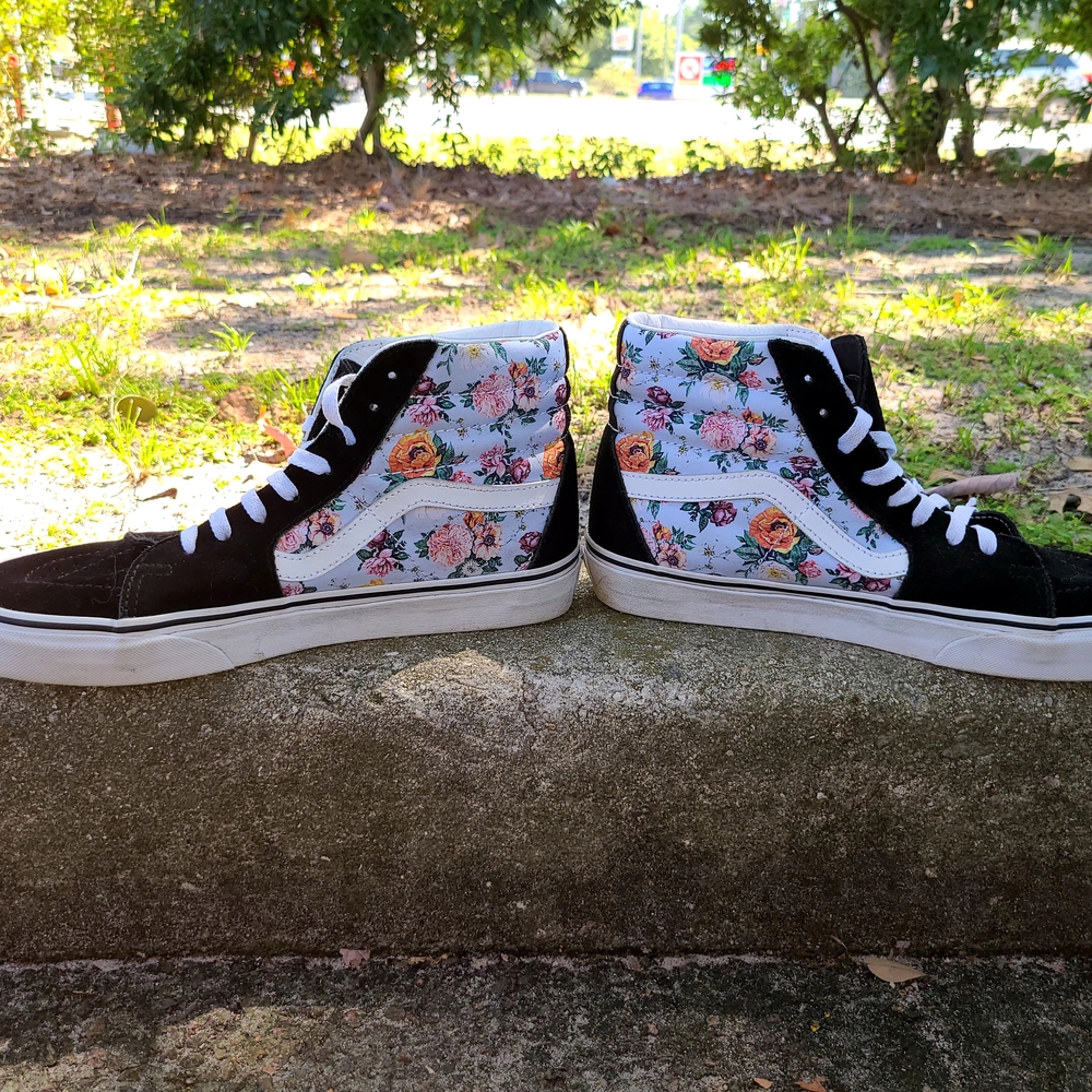 Floral High-Top Sneakers